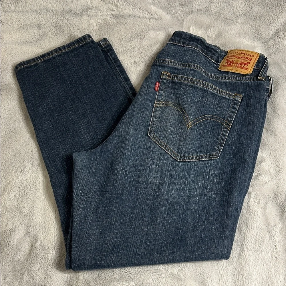 Levi's “Boyfriend” Straight Leg Blue Jeans